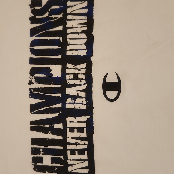 Men's Champion White Tee with Bold Graphic, Size M - Picture 2 of 5